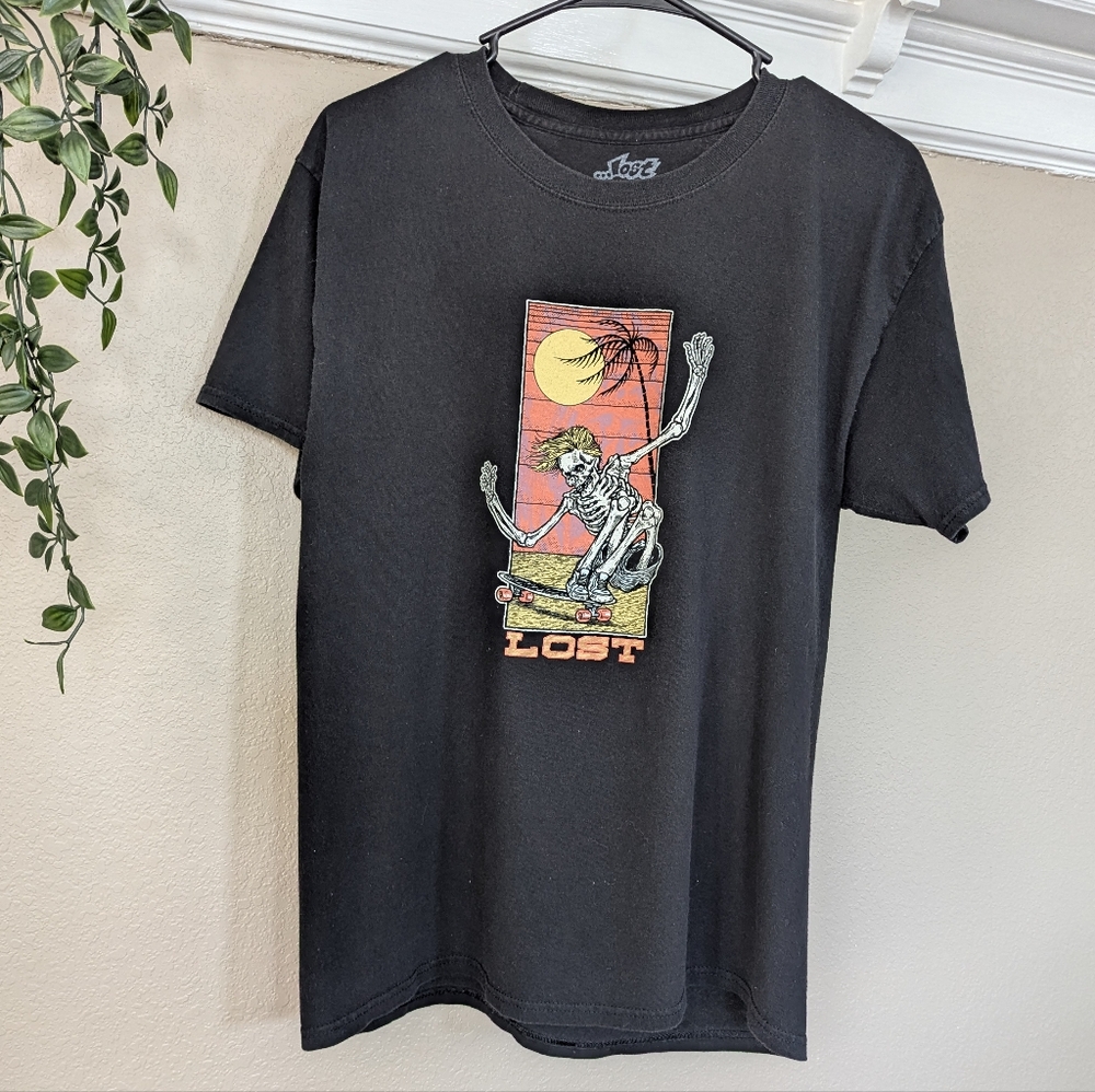 Lost Black Graphic Skate Shirt